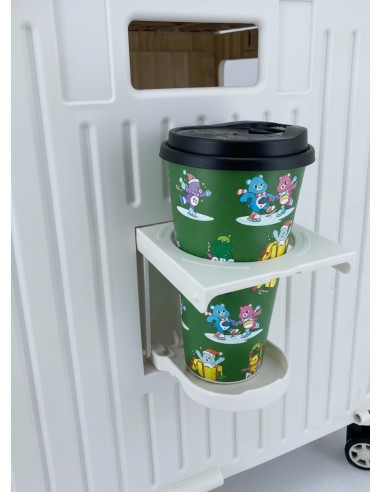 英國熊滑蓋摺疊購物推車65L(白)