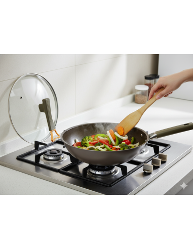 鍋霸不鏽鋼32cm鈦炒鍋三件組