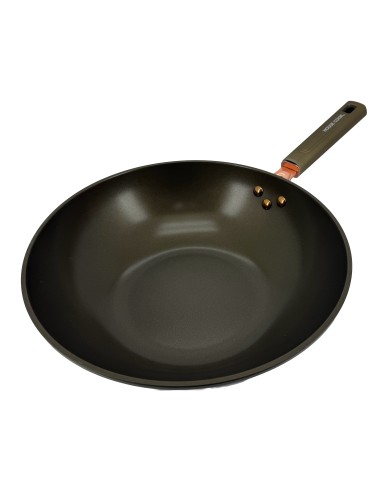 鍋霸碳鋼32CM鈦炒鍋附蓋