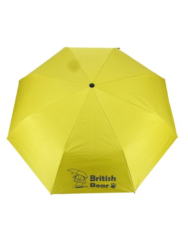英國熊自動開收反光摺疊傘-黃