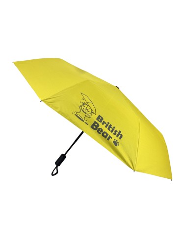 英國熊自動開收反光摺疊傘-黃
