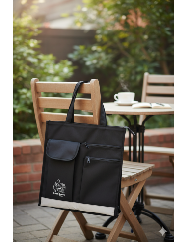 英國熊環保紗直式反光補習袋