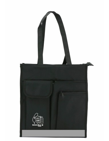 英國熊環保紗直式反光補習袋