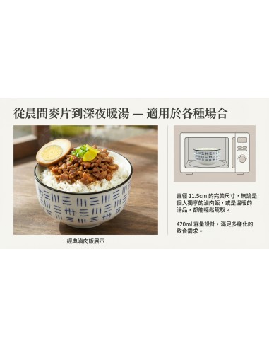 松村窯日式手繪波紋碗1入