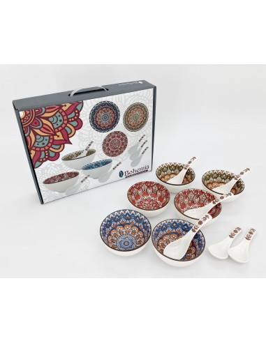 松村窯波西米亞6碗6匙