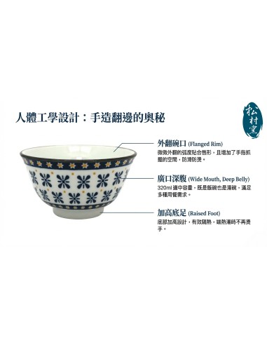 松村窯手造翻邊5碗