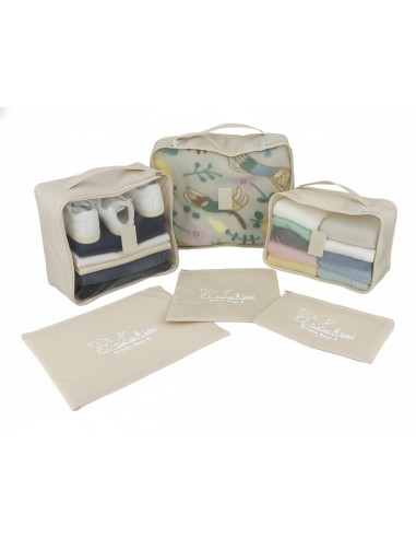 英國熊收納旅行六件組-米色