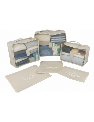 英國熊收納旅行六件組-米色