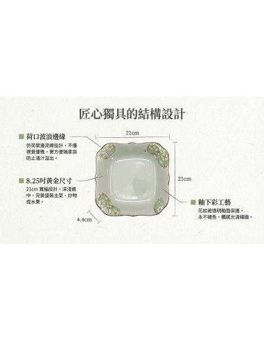 手造8.25吋荷口櫻花盤4入