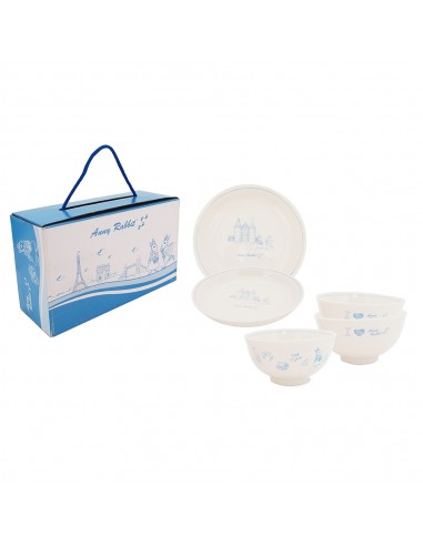 安妮兔復古3碗+2盤組