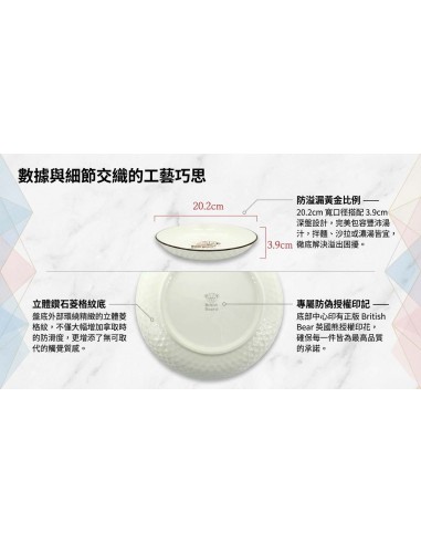 英國熊鑽(尚賺)深盤8吋-2入