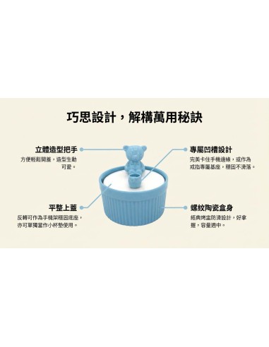 英國熊陶瓷萬用置物盒-1入