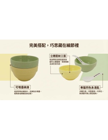 英國熊粉彩2碗2匙