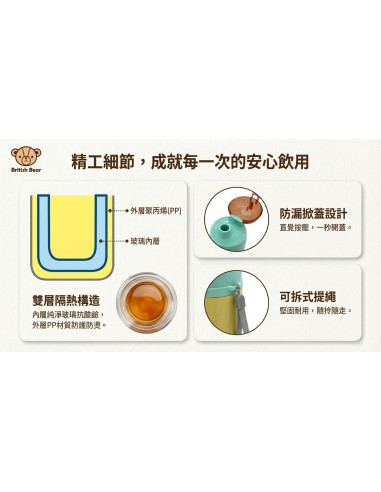 英國熊玻璃掀蓋瓶420ml