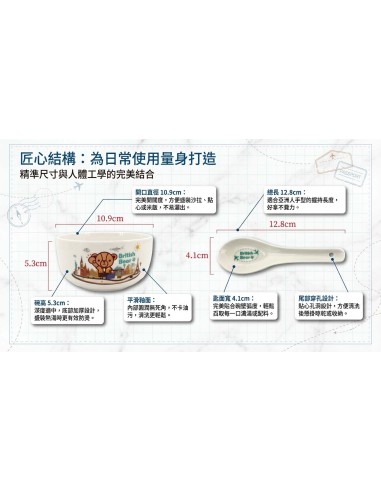 英國熊6碗6匙-城市(盒裝)