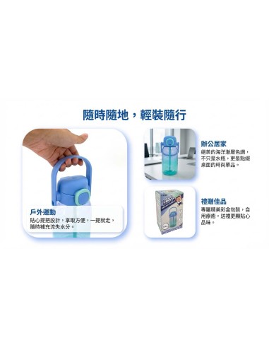 英國熊雙飲漸層運動水瓶700ml