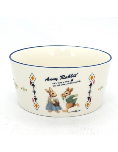 安妮兔仿琺瑯陶瓷杯碗組