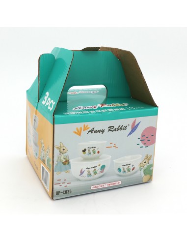 安妮兔陶瓷保鮮蓋碗組 3入