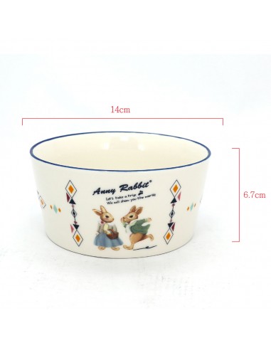 安妮兔仿琺瑯陶瓷杯碗組