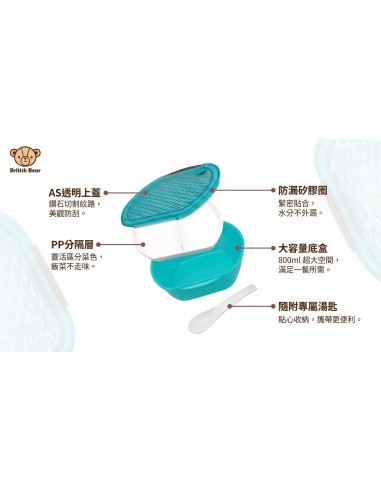 英國熊鑽石紋便當盒