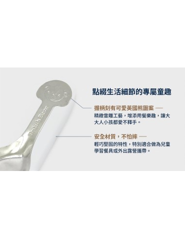 英國熊台製不鏽鋼造型 湯匙-OPP