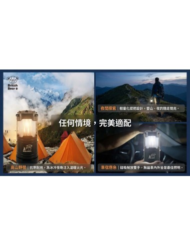 英國熊LED火焰露營燈(盒裝)