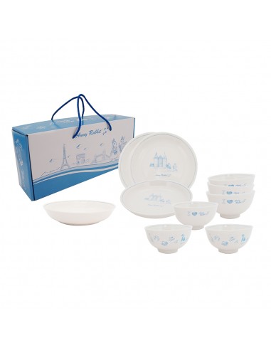 安妮兔復古6碗+4盤組