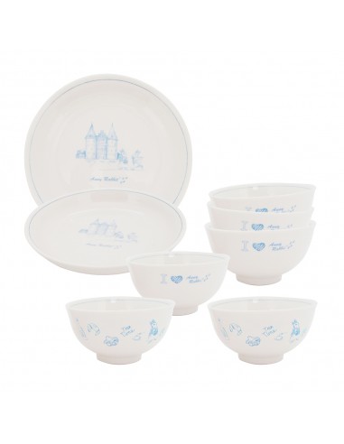 安妮兔復古6碗+2盤組