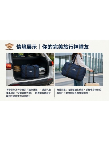 英國熊超大型軟式旅行袋 (PP袋)