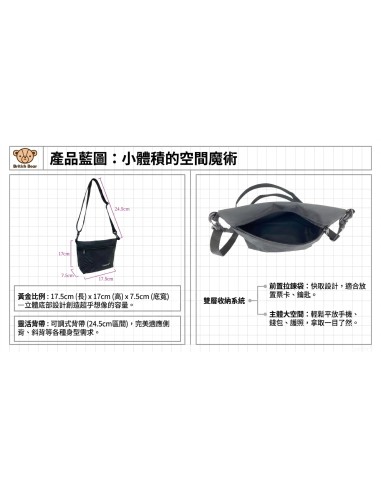 英國熊台製隨身旅遊包