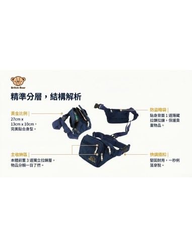 英國熊運動側腰包 (PP袋)