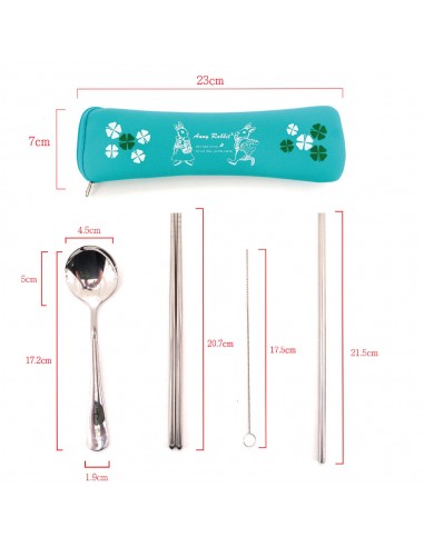 安妮兔環保餐具四件組