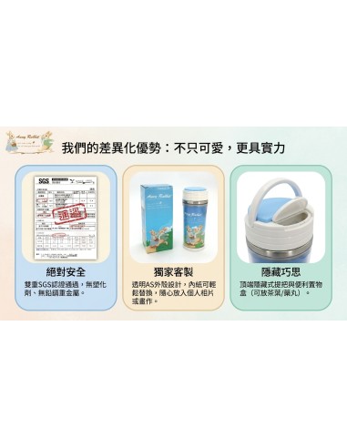 安妮兔350cc真空保溫杯-我愛台灣