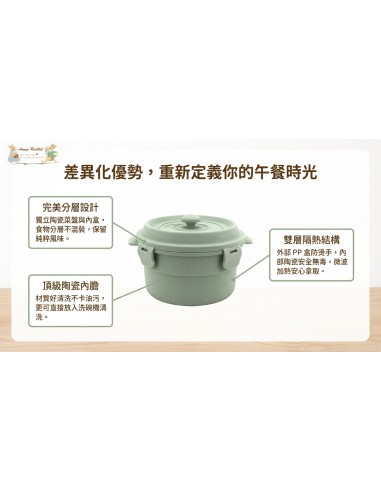 安妮兔鑄鐵造型便當盒+陶瓷二代