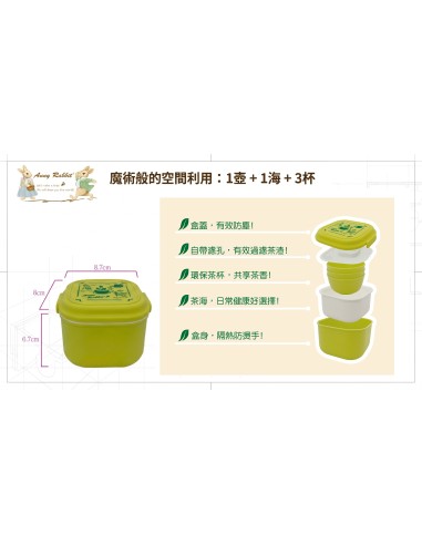 安妮兔口袋茶具組-盒裝