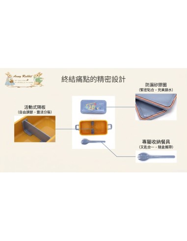 安妮兔復古餐盒-附匙(盒裝)