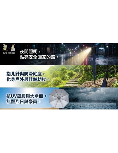 安妮兔23"LED燈防風直 傘(盒裝)