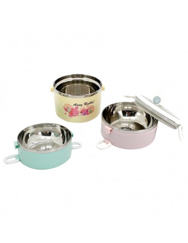 安妮兔北歐深型三層便當盒2.4L