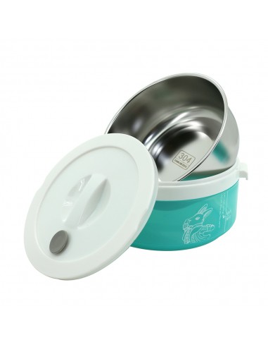 安妮兔透明不鏽鋼飯盒-雙層