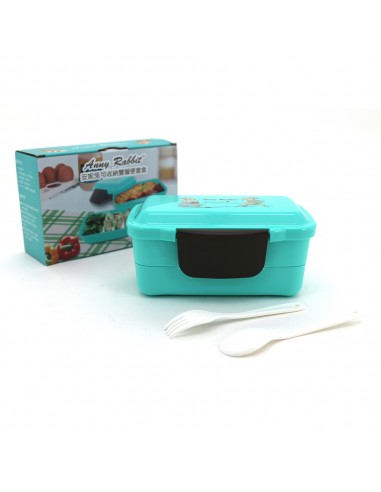安妮兔可收納雙層便當 盒