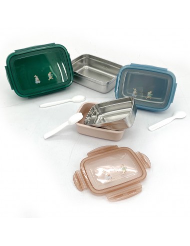 安妮兔不鏽鋼隔熱保鮮盒3入+叉匙