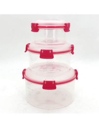 安妮兔圓形密扣保鮮盒 三入-盒裝