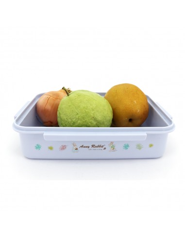 安妮兔彈力蓋保鮮盒 2000ML-藍色