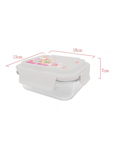 安妮兔玻璃保鮮盒附餐具-650ml