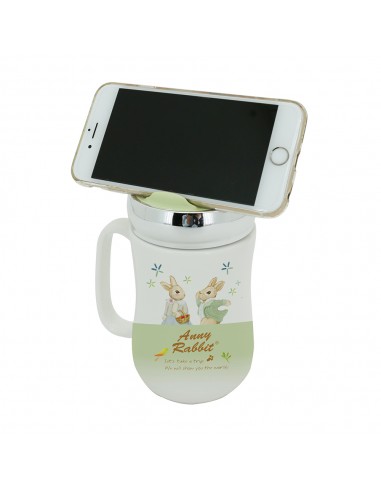 安妮兔陶瓷旋轉手機杯