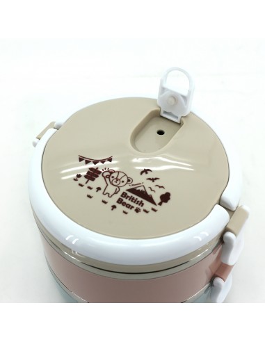 英國熊雙層彩虹便當盒+台製提袋(盒裝)