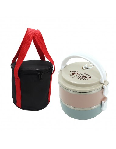 英國熊雙層彩虹便當盒+台製提袋(盒裝)