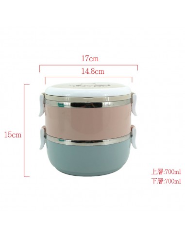 英國熊雙層彩虹便當盒+台製提袋(盒裝)