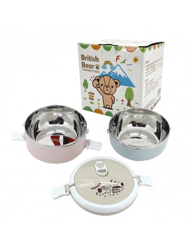 英國熊雙層彩虹便當盒(盒裝)