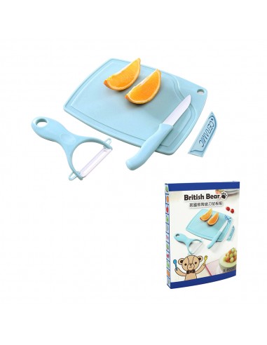 英國熊陶瓷刀砧板組-盒裝
